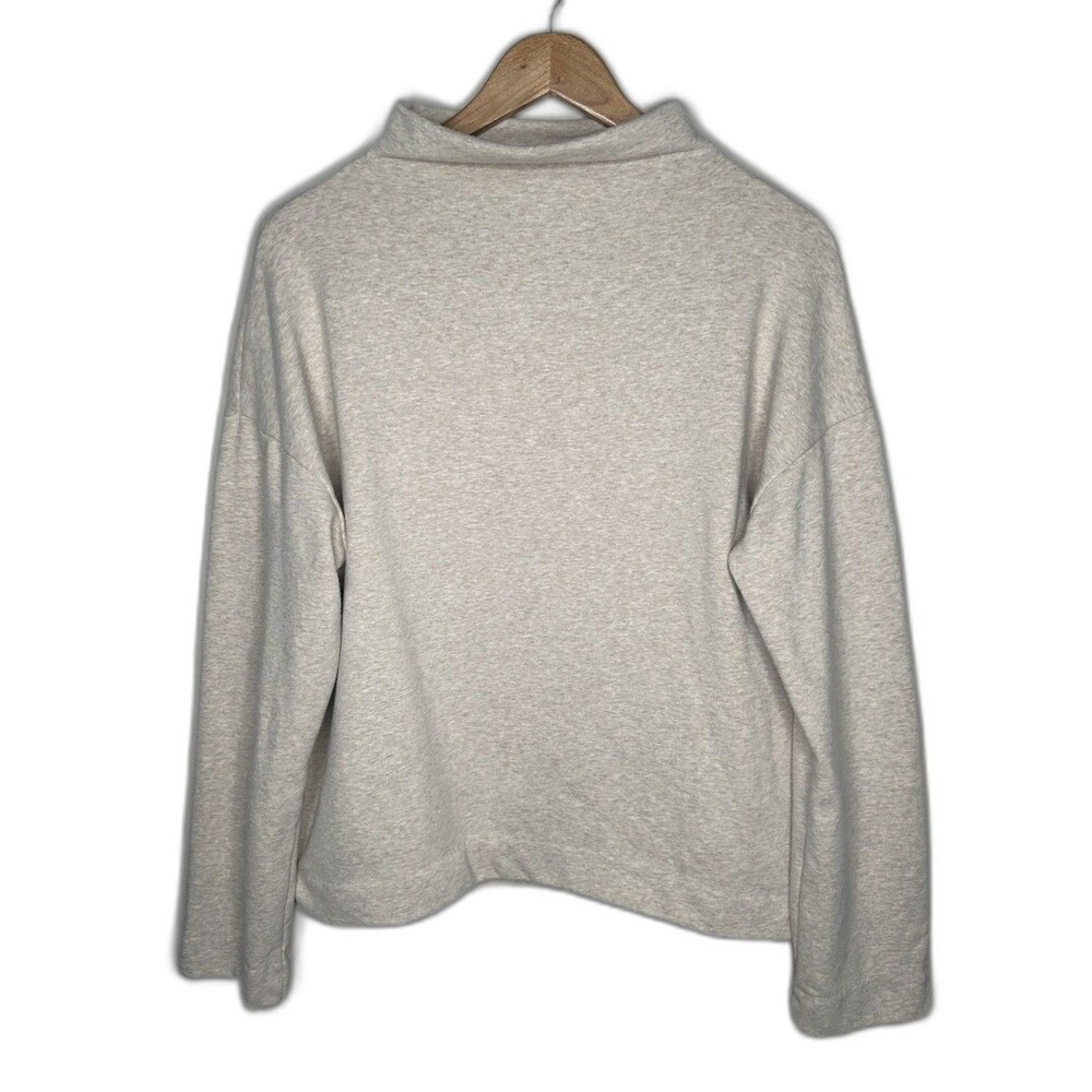 Vince Womens Size Medium Dropped Shoulder Funnel Neck Cotton Pullover Sweater